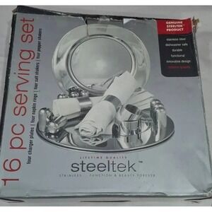 Steeltek Stainless 16-Piece Serving Set NEW IN BOX
